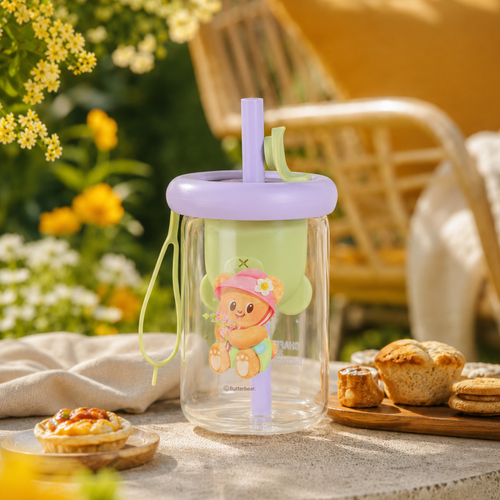 CHAFFIC X BUTTERBEAR Glass Cup