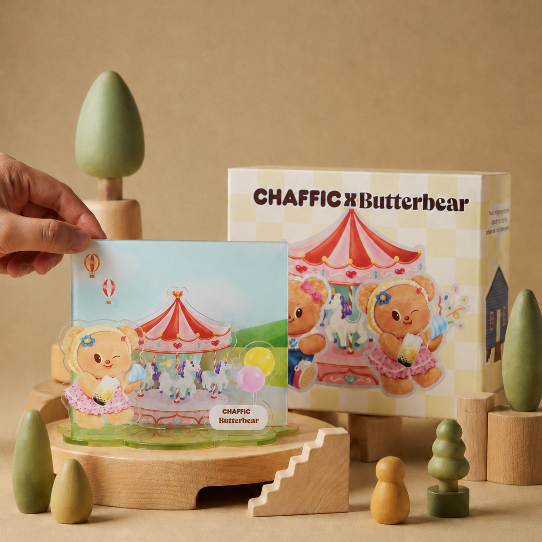 CHAFFIC X BUTTERBEAR Rotating Standee Set
