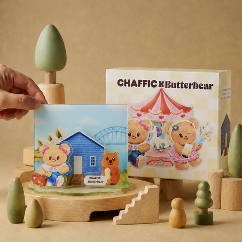 CHAFFIC X BUTTERBEAR Rotating Standee Set